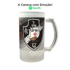 Caneca Chopp de Vidro Jateado Vasco Especial 23/24 475ml