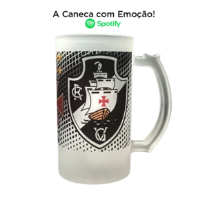 Caneca Chopp de Vidro Jateado Vasco Especial 23/24 475ml