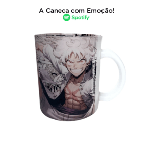Caneca Chopp de Vidro Jateado One Peace Gear 5 325ml
