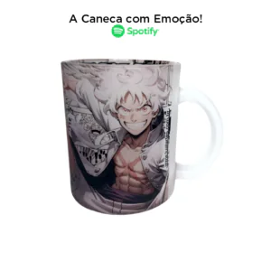 Caneca Chopp de Vidro Jateado One Peace Gear 5 325ml