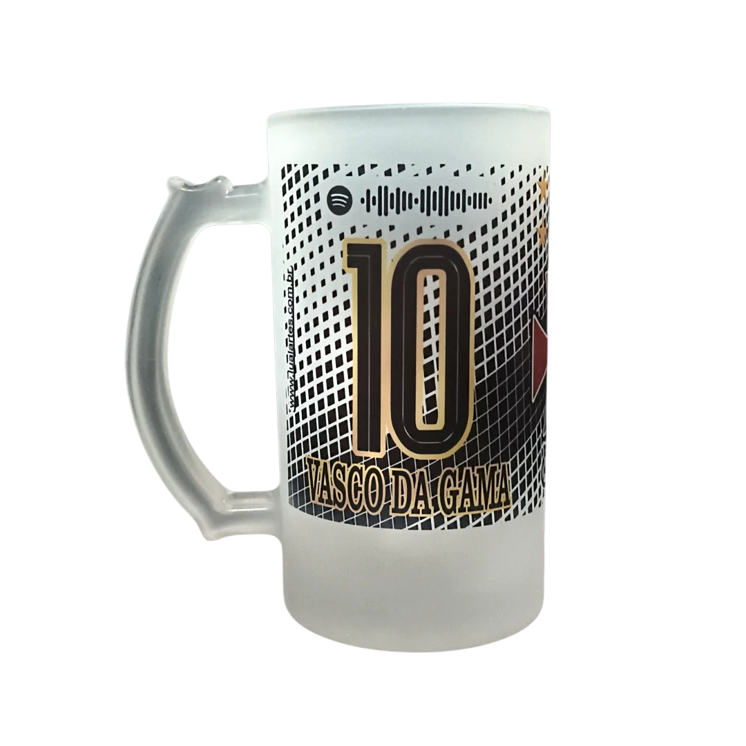 Caneca Chopp de Vidro Jateado Vasco Especial 23/24 475ml - Imagem 2
