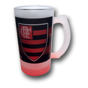 Caneca Chopp de Vidro Jateado Flamengo 19/20 CRF 475ml